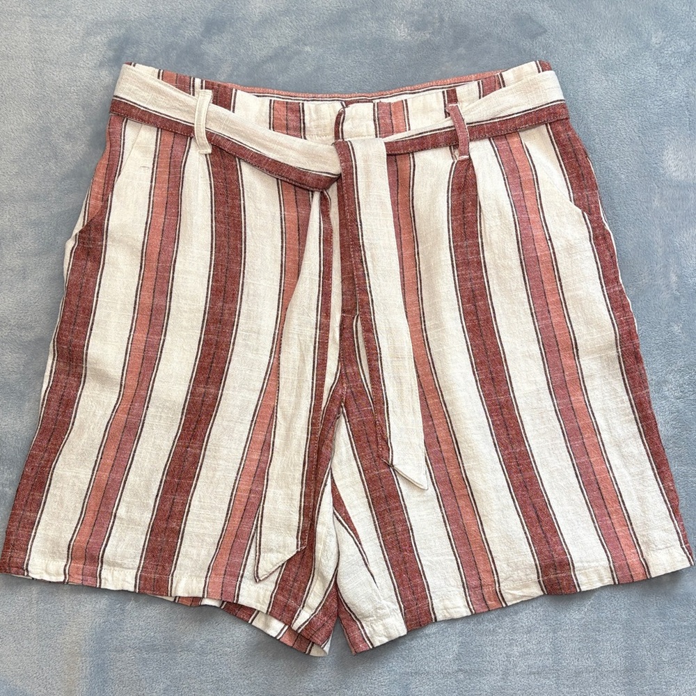 Tribal Jeans High Waist Striped Shorts